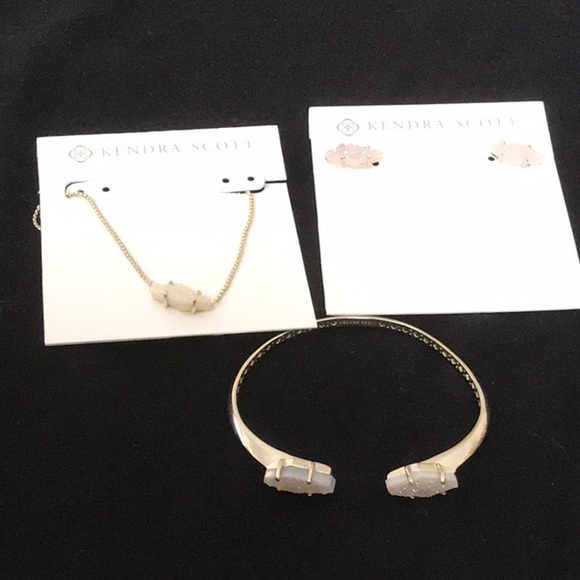 Kendra Scott Jewelry - Kendra Scott Drusy iridescent white bundle